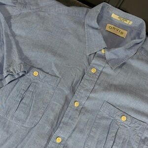 Orvis Light Blue Casual Button Down Shirt